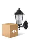 Opakowanie 4x D'Lite Światło Ścienne Helora Czarny | IP44 - Nadaje Się Do 1x E27